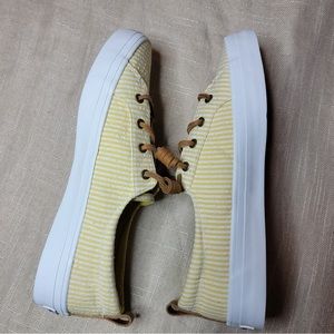 Sperry yellow seersucker shoe